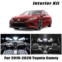 10x canbus kit de luz led sem erro para interior, pacote de luz interior para 2019 2020 toyota camry acessórios para carro mapa dome, luz de porta-malas 2024 - compre barato