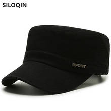SILOQIN Spring Men Flat Cap Cotton Army Military Hat Adjustable Size Simple Casual Snapback Cap Male Bone Sports Caps Multicolor 2024 - buy cheap