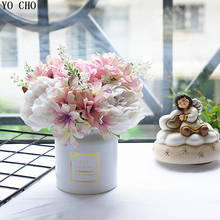 YO CHO Fake Rose Violet Wedding Bridal Bouquet Flowers Silk Peony Wedding Bouquets for Bridesmaids Wedding Mariage Accessories 2024 - buy cheap