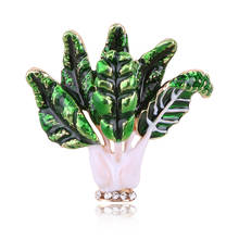 New Design High Quality Cute Vegetable Brooch Cabbage Drip oil Brooch Plant Fashion Accessories Men And Woman Jewelry Brooch 2024 - buy cheap