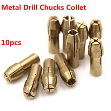 10Pcs Mini Drill Chucks Adapter Mini Drill Chucks Chuck Adapter Micro Collet Brass For Power Rotary Tool  0.5mm-3.2mm 2024 - buy cheap