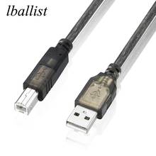 Lballist-Cable de impresora USB 2,0 tipo A macho A tipo B, lámina macho + trenzado blindado, 1,5 m, 3m, 5m 2024 - compra barato