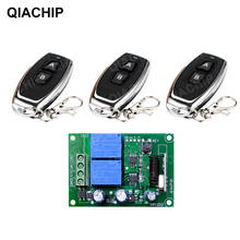 QIACHIP Wireless Remote Control Switch 433Mhz DC 12V RF Relay Receiver Module For DC Motor Forward and Reverse Controller Switch 2022 - buy cheap