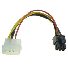 Видеокарта Molex 4 Pin/6 Pin PCI-Express PCIE, Кабель-адаптер питания, 18 см, компьютерные кабели и разъемы 2024 - купить недорого