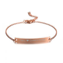 Personalized Bracelet Custom Name Letter Bracelet Romantic Stainless Steel Nameplate ID Bangles For Women Gift 4 Colors 2024 - buy cheap