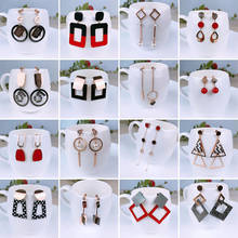 2021 Earrings titanium steel geometric women's Earrings stainless steel rings Rose Gold Earrings 2024 - buy cheap
