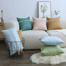 Fronha de almofada com tecido de pelúcia, sofá de cama moderno minimalista, cor sólida, 30x50cm/45x45cm, para sala de estar, 1 peça 2024 - compre barato