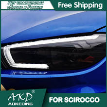 For VW Scirocco Headlights 2009-2017 DRL Day Running Light LED Bi Xenon Bulb Fog Lights Car Accessory Scirocco Head Lamp 2024 - buy cheap