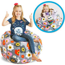 Large 26inch Stuffed Animal Bean Bag Chair for Kids Empty Beanbag Cover Children Toys Storage Bean bag for Baby Sofa Foldable 2024 - buy cheap