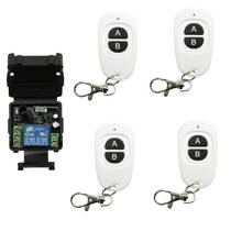 Mini interruptor de luz com controle remoto rf sem fio, módulo de receptor e rádio com saída de relé 10a 1ch + a 、 b, transmissor de botão