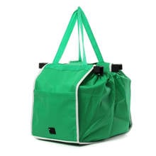 Bolsos de compras para mujer, bolsas ecológicas de gran capacidad, color verde, para supermercado, reutilizables, 35,5x25cm 2024 - compra barato
