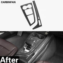 Car Styling Carbon Fiber Car Control Gear Shift Panel Decorative Frame Cover Trim For Audi a4 b9 2016 2017 2024 - buy cheap