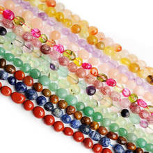 High Quality 8-10mm Natural Stone Smooth Multicolor Irregular Shape Necklace Bracelet Jewelry Gems Loose Beads 15 Inch wk52 2024 - buy cheap