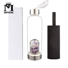 Natural Quartz Irregularity mixed healing Crystal Gravel Bottle Glass Water rough Stone Cup Gift giving 2024 - compre barato