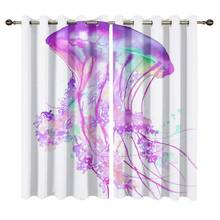 Modern Blackout Curtain for Living Room Bedroom Jellyfish Printed Curtains for Window Treatment Drapes Cortinas 2024 - buy cheap