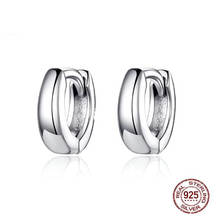 2021 New 925 Sterling Silver Polishing Tiny Circle Hoop Earrings for Women and Men Korean Style Fine Jewelry SCE552 2024 - buy cheap