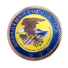 Insignia de METAL del Departamento de Justicia, broche de águila, estadounidense, DOJ 2024 - compra barato