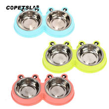 Copetsla Double Pet Cat Bowls Durable Stainless Steel Non-skid feeder for small medium dogs cats Food Water Feeding pets Bowl 2024 - buy cheap