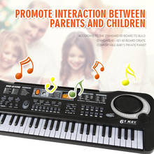 61 Keys Black Digital Music Electronic Keyboard Key Board Electric Piano Kids Gift with microphone Keyboard Musical Instruments 2024 - buy cheap