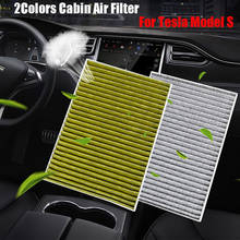 For Tesla Model S 2012-2020 Carbon Air conditioner filter Cabin Air Filter with Activated 1PC 2024 - buy cheap