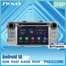 PX6 IPS 4G+64GB Android 10.0 Car DVD Stereo Multimedia Head unit For Toyota Hilux Fortuner 2012-2014 Radio GPS Navi Audio stereo 2024 - buy cheap