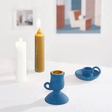 Candelabro de cerámica para decoración del hogar, accesorios de mesa para habitación, velas aromáticas decorativas 2024 - compra barato