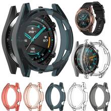 Silicone Shockproof Protective Case Cover For Huawei watch GT 42mm 46mm GT2 GT 2 Soft Transparent TPU Protector Shell Frame 2024 - buy cheap