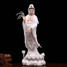 48cm large high grade Goddess jade Guan yin PUSA Avalokitesvara buddha statue Asia HOME safety protection FENG SHUI Sculpture 2024 - buy cheap