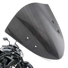 Carbon Fiber Front Windshield WindScreen Wind Deflector Wind Shutter Motorcycle For Kawasaki ER-6N ER6N 2012-2014 2024 - buy cheap