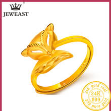 YSF 24K Pure Gold Ring Real AU 999 Solid Gold Rings Elegant Shiny  Beautiful Upscale Trendy Classic Jewelry Hot Sell New 2020 2024 - buy cheap