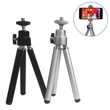 Protable Mini Tripod Aluminum Metal Light Weight Folding Tripod Stand Mount 1/4 Screw for Smartphone with Phone Clip Tripod 2024 - buy cheap