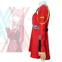 Animie 02 Zero Two Косплей Костюм ТВ Дарлинг в the FRANXX свинец ролевой косплей DFXX женский костюм полный комплект платье головной убор парик 2024 - купить недорого