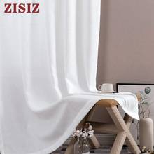 Solid White Thick Tulle Curtains For Living Room Bedroom Sheer Curtains Modern Voile Decorative Window Treatments Customized 2024 - buy cheap