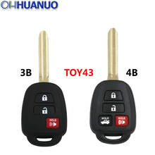 2 + 1 botão, 3 + 1 botão replacemen concha nova marca sem corte chave remota 3/4 botão para toyota 2012 2024 - compre barato