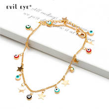 EVIL EYE Star Charm Anklet Bracelet Gold Color Foot Chain Adjustable Turkish Eye Ankle Fashion Jewelry for Women Female EY6502 2024 - buy cheap