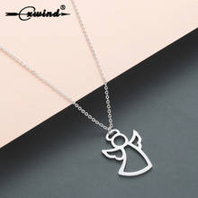 Cxwind Stainless Steel Angel Necklaces For Women Men Gold Silver Color Long Chain Male Female Pendant Necklace Fashion Jewelry 2024 - buy cheap