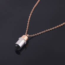 Capsule Pendant 100 languages I love you Projection Necklaces Rose Gold Crystal Choker Necklace Collares Jewelry 2024 - buy cheap
