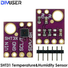 Módulo de Sensor de humedad y SHT31-D de temperatura SHT31, microcontrolador IIC I2C, rotura del tiempo, compatible con Arduino, 3V y 5V 2024 - compra barato