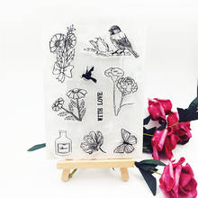 11*16CM Hot selling sparrow transparent clear stamp / silicone seal roller stamp DIY scrapbook album / card production 2024 - buy cheap