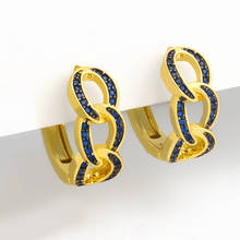 Серьги-кольца FLOLA в стиле панк женские, украшения для ушей из кубинской цепи под золото, Ювелирное Украшение в готическом стиле, Подарочная бижутерия 2024 - купить недорого