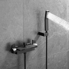 Bathtub Shower Faucet Waterfall Faucet Single Handle Mixer Tap Gold/Black/White/Chrome ABS Handshower Bath & Shower Faucet 2024 - buy cheap