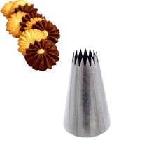 Wholesale 10 pcs 6FT Cookie Puff Cream Pastry Icing Piping Nozzles Cake Decorating Tip Sets Fondant Cake Tools Open Star Tips 2024 - buy cheap