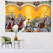 Indian Knight Tapestry Cartoon Wall Covering Mandala Tapestry Retro Bedroom Decoration Hanging Cloth 2024 - buy cheap