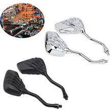 Universal Motorcycle Rearview Mirror Chrome Retroviseur Moto Mirrors Skeleton Skull Rearview Scooter Mirrors Motor Accessories 2024 - buy cheap