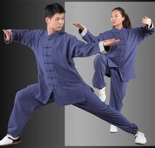 Roupa de algodão e linho para artes marciais, alta qualidade, primavera e outono, tai chi, kung fu, uniformes de treino, wushu, roupas de artes marciais, taiji tang, trajes em 5 cores 2024 - compre barato