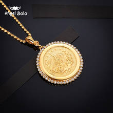 AAA Crystal Arab Coin Pendant and Necklaces for Women Middle East Jewelry with Rhinestone Wedding Gifts 2018 New Design 2024 - buy cheap