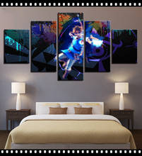 No Framed Canvas Anime Zelda Gamer 5 Panel Wall Art HD Posters Pictures Paintings Home Decor Accessories Living Room Decoration 2024 - buy cheap