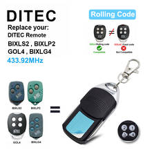 DITEC Garage Door Remote Control 433MHz Rolling Code For GOL4 BIXLG4 BIXLP2 BIXLS2 Remotes control gate opener 2024 - buy cheap