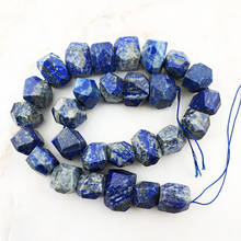 Pedra natural de lápis-lazúli na moda, seção de qualidade superior, formato irregular, miçangas de lazurite azul, joia para fazer joias diy 2024 - compre barato