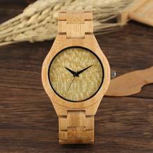 Men's Wood Watch Unique Beige Wave Point Dial Wooden Band Eco-friendly Natural Wooden Quartz Wrist Watches for Men Women Reloj 2024 - buy cheap